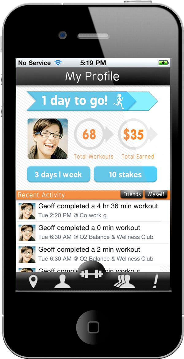 GymPact integrated with RunKeeper